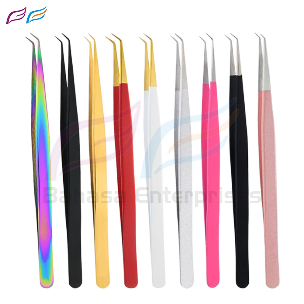 Slim 45 Degree Eyelash Tweezers